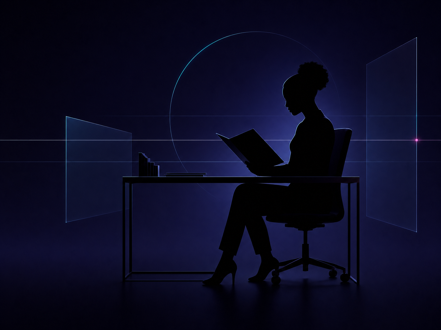 Technical silhouette representing the Accounts Executive role