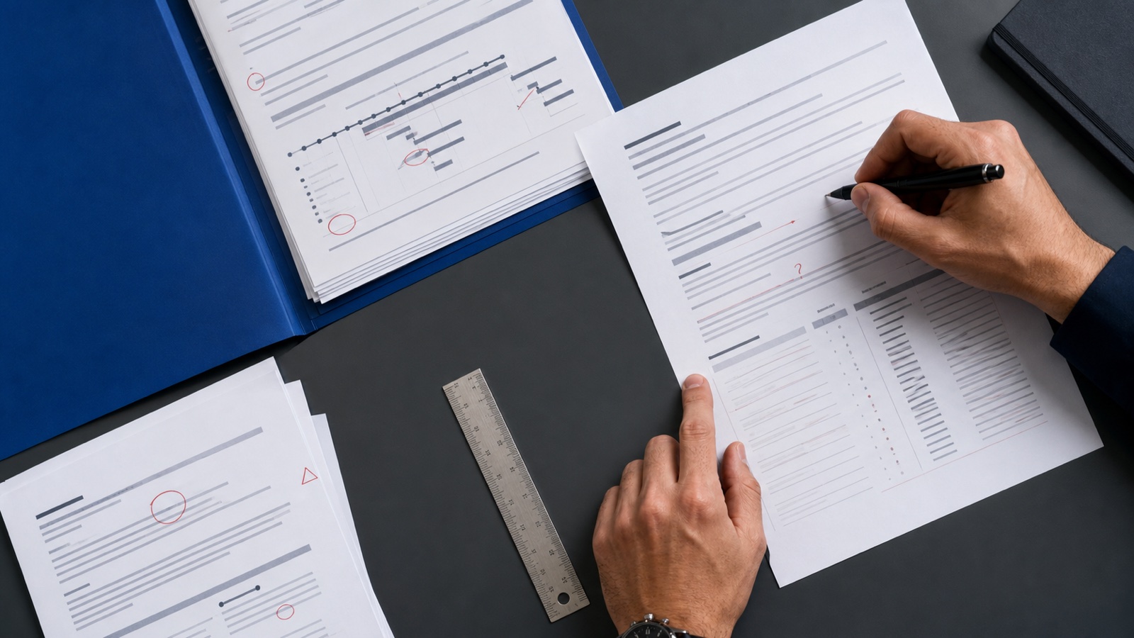 Agency proposal and service documents being carefully reviewed